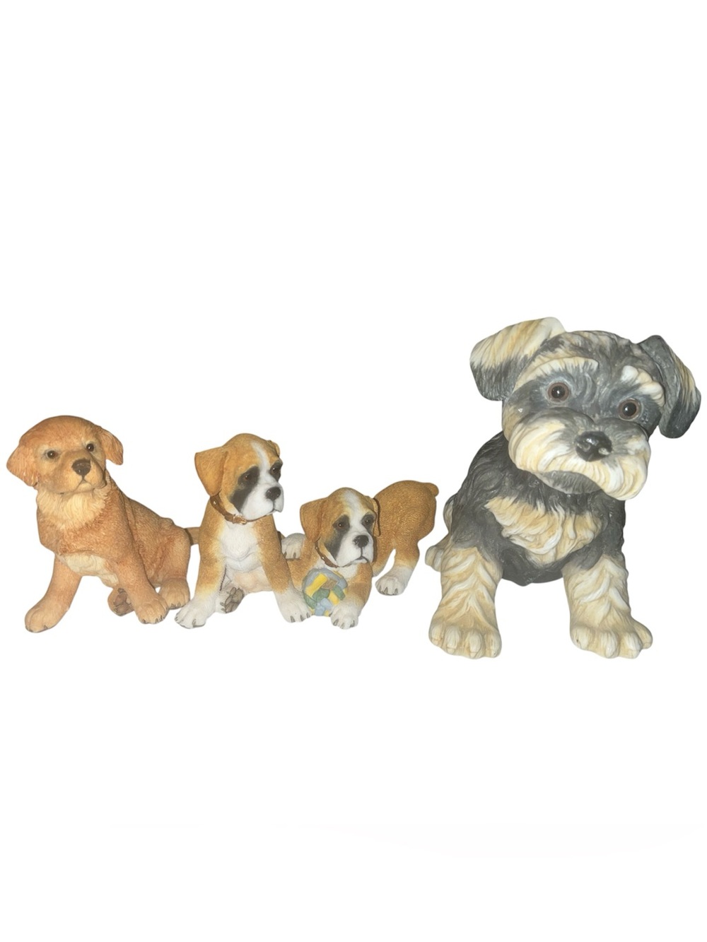 Vintage Dog Figurines Lot Castagna Italy Country Artists Kathy Wise Lot of 3